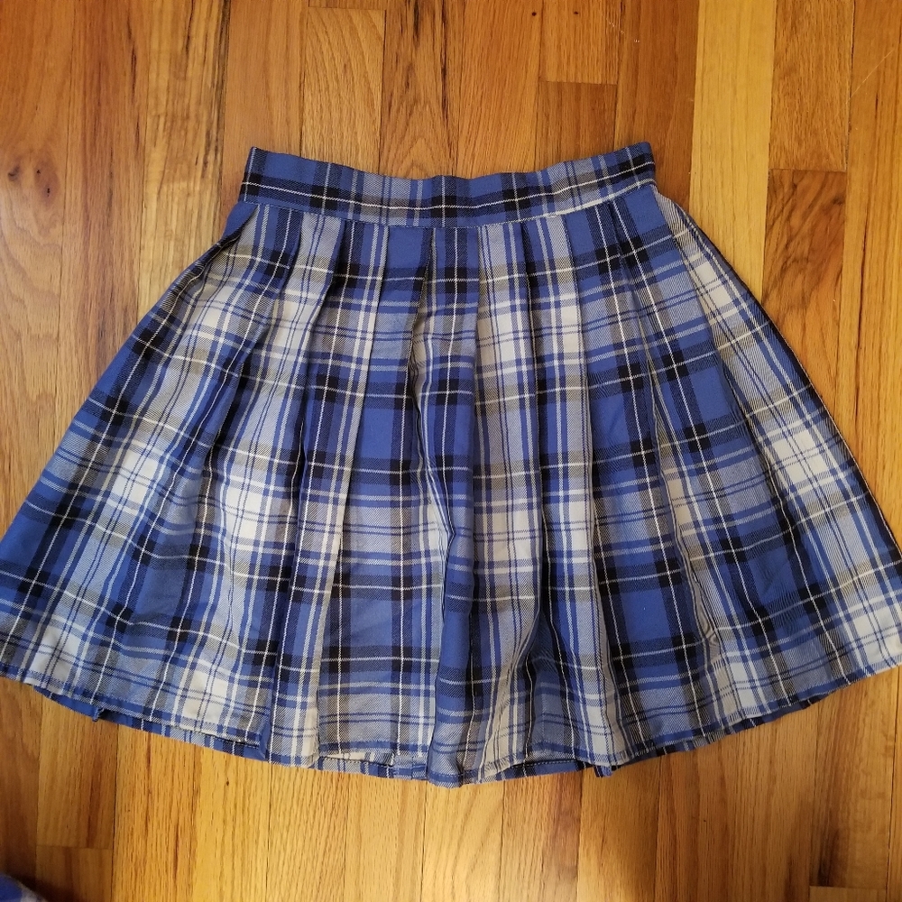 Plaid ruff skirt